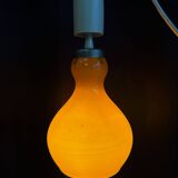 Vintage suspension in orange opaline – retro 70s design chandelier.