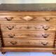 Commode en chêne et marbre rose années 50
