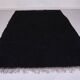 Handmade black wool Berber rug, size 150 x 250 cm