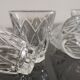 Set of 4 digestive glasses in vintage shell chiseled crystal