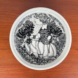 Danish Flora bowl mid-century by Bjørn Wiinblad for Nymolle, Denmark, 1960s.