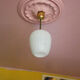 Vintage pendant lamp, opaline glass pendant lamp with patterns, vintage chandelier