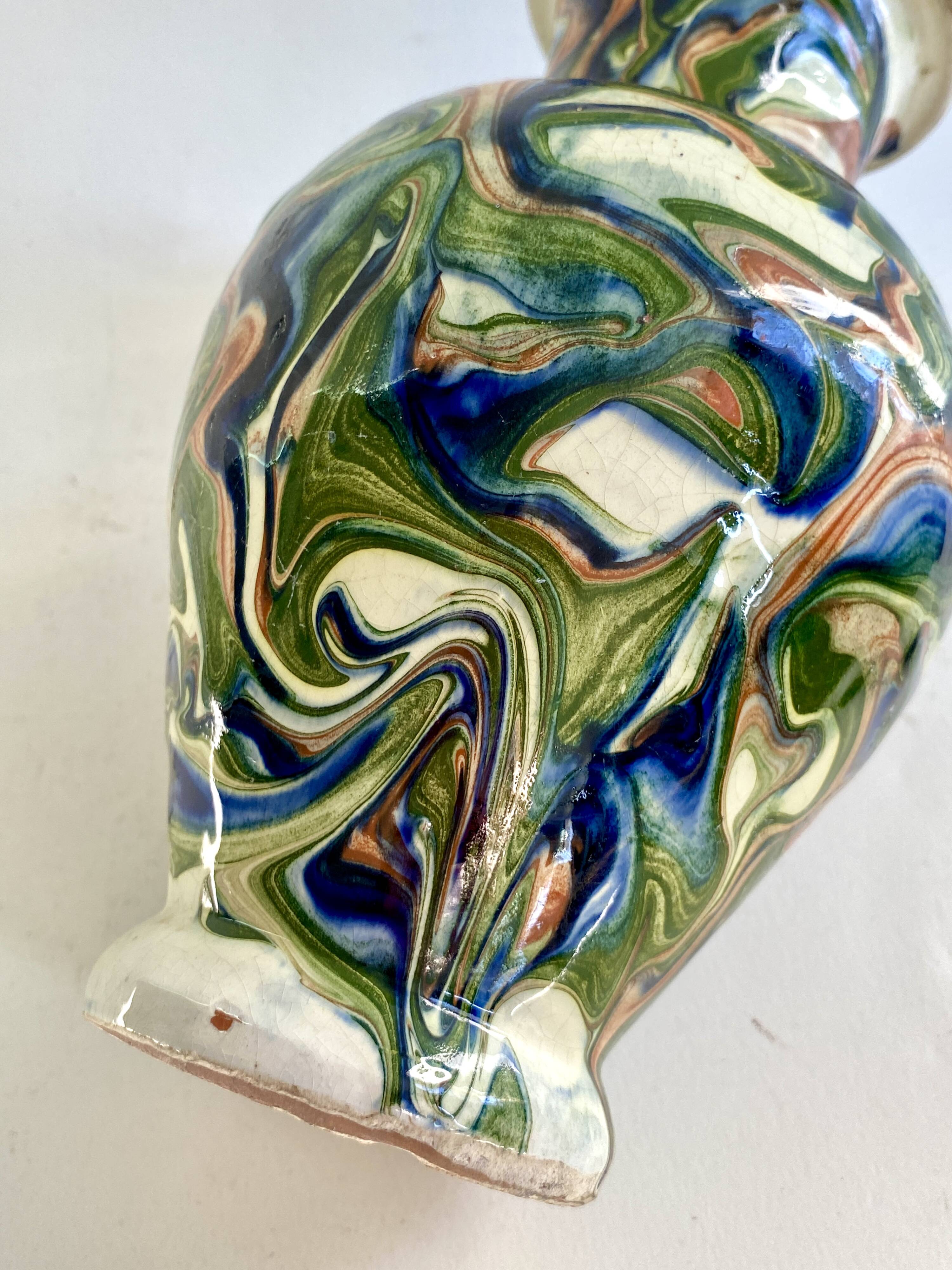 Mixed earth ceramic vase