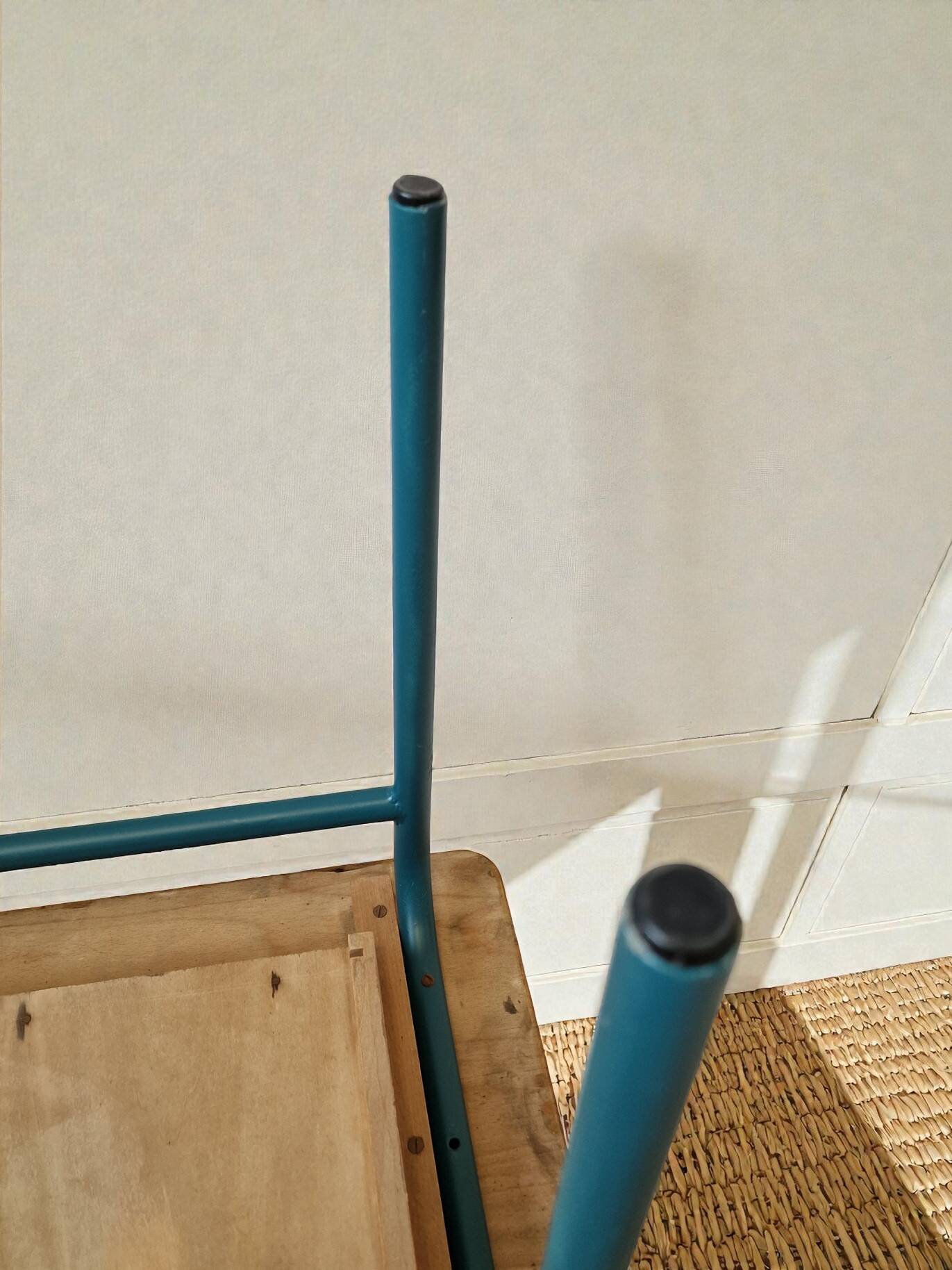 Pair of vintage wood and metal bedside tables