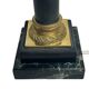 Empire bronze marble and patinated sheet metal lamp base, 20th century