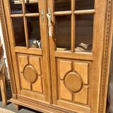 Vitrine art déco bois brut