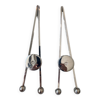 Pair of sugar tongs - Design - Art Deco - Jacques Adnet style