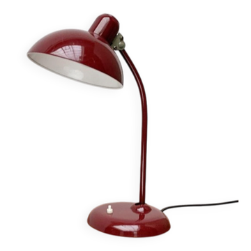 Mid-Century German Dark Red 6556 Table Lamp by Christian Dell for Kaiser Idell, 1960s