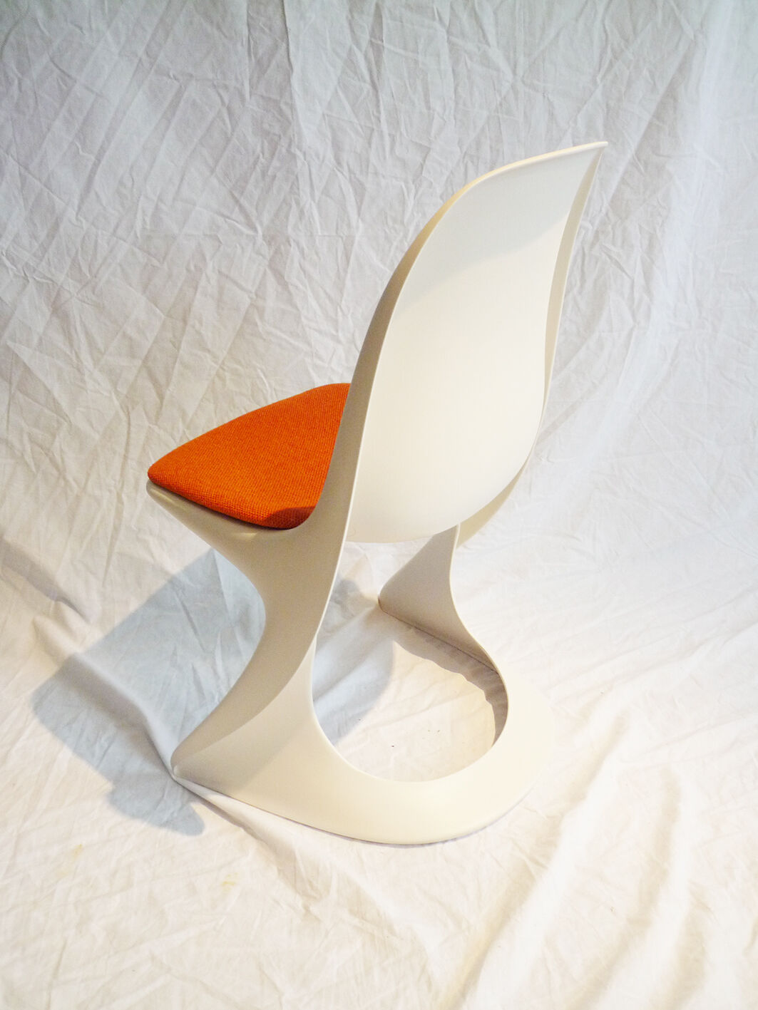 Plastic chair casala seat orange