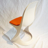 Plastic chair casala seat orange