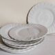 Nine fine English porcelain sweet plates