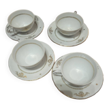 Tasse avec secoupe porcelaine berry