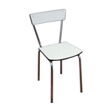 White and black formica chair 70s