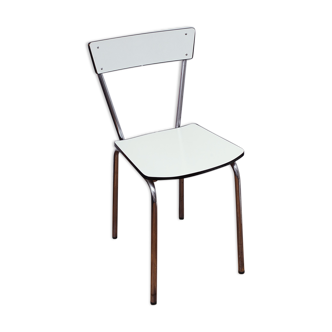 White and black formica chair 70s
