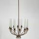 Rare Angelo Lelii for Arredoluce, 12-Lights Chandelier, Italy 1953