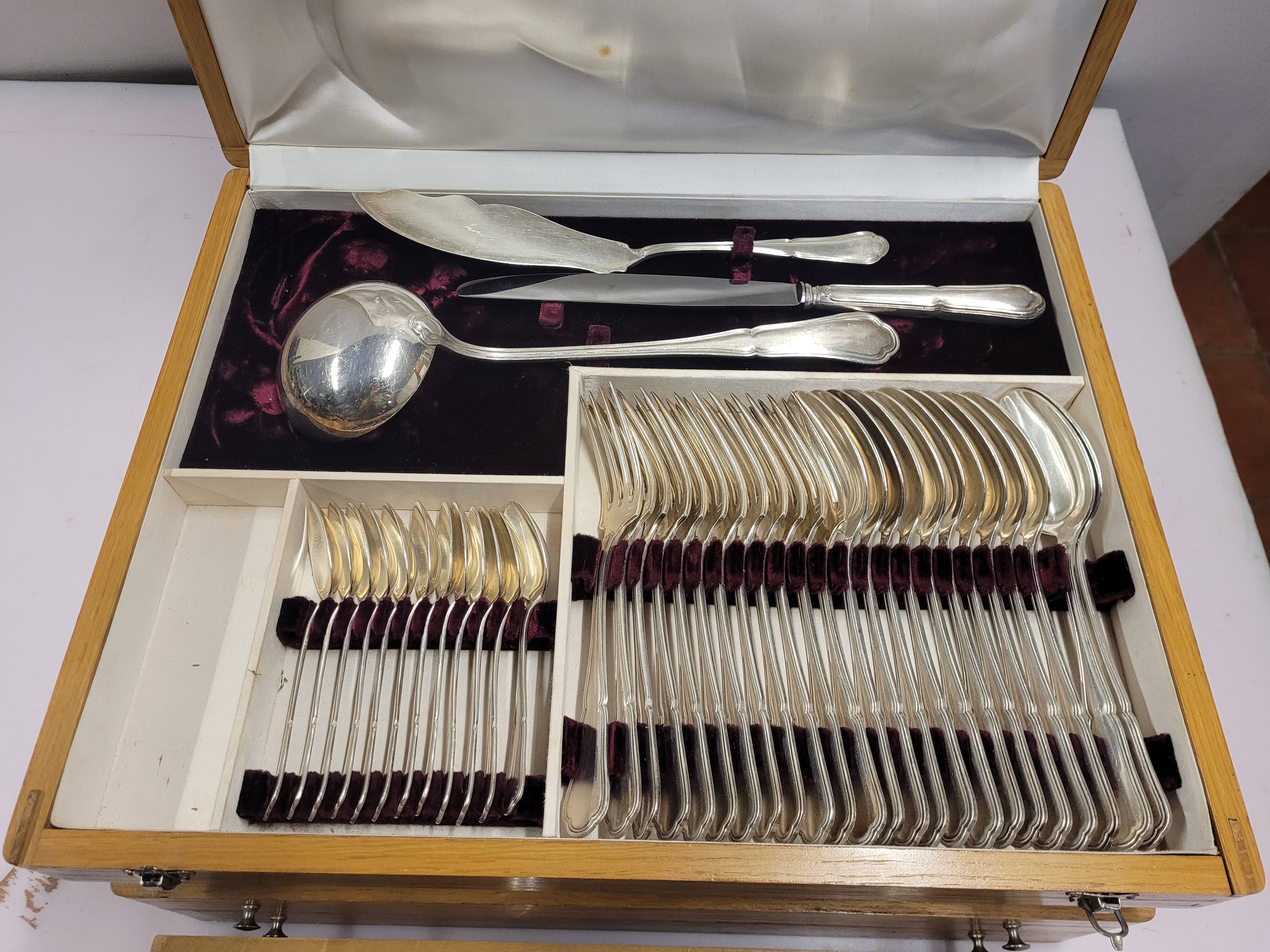 Cutlery set 170 pieces in chrome metal Goldsmith Chrysalia