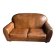 Old leather club sofa
