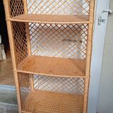 Vintage rattan shelf