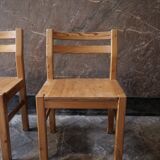 Pair of Danish pine chairs