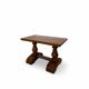 A small, rustic walnut wooden table, crafted from solid walnut wood, 1