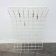 White minimalist string coat rack, modern mid-century, 1960s.