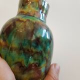Vintage ceramic terracotta vase enamels