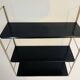 Vintage adjustable “string” shelf in metal and brass, Circa 60's