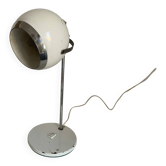 Large vintage 1960s white eyeball mid-century desk lamp - 44 cm