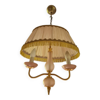 Vintage hanging chandelier with fringes