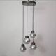 Cascade chandelier - vintage - aluminum and glass