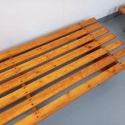 Pair of vintage  Perriand style  pine benches