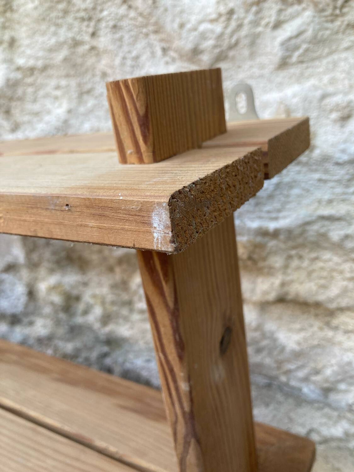 Vintage pine wall shelf