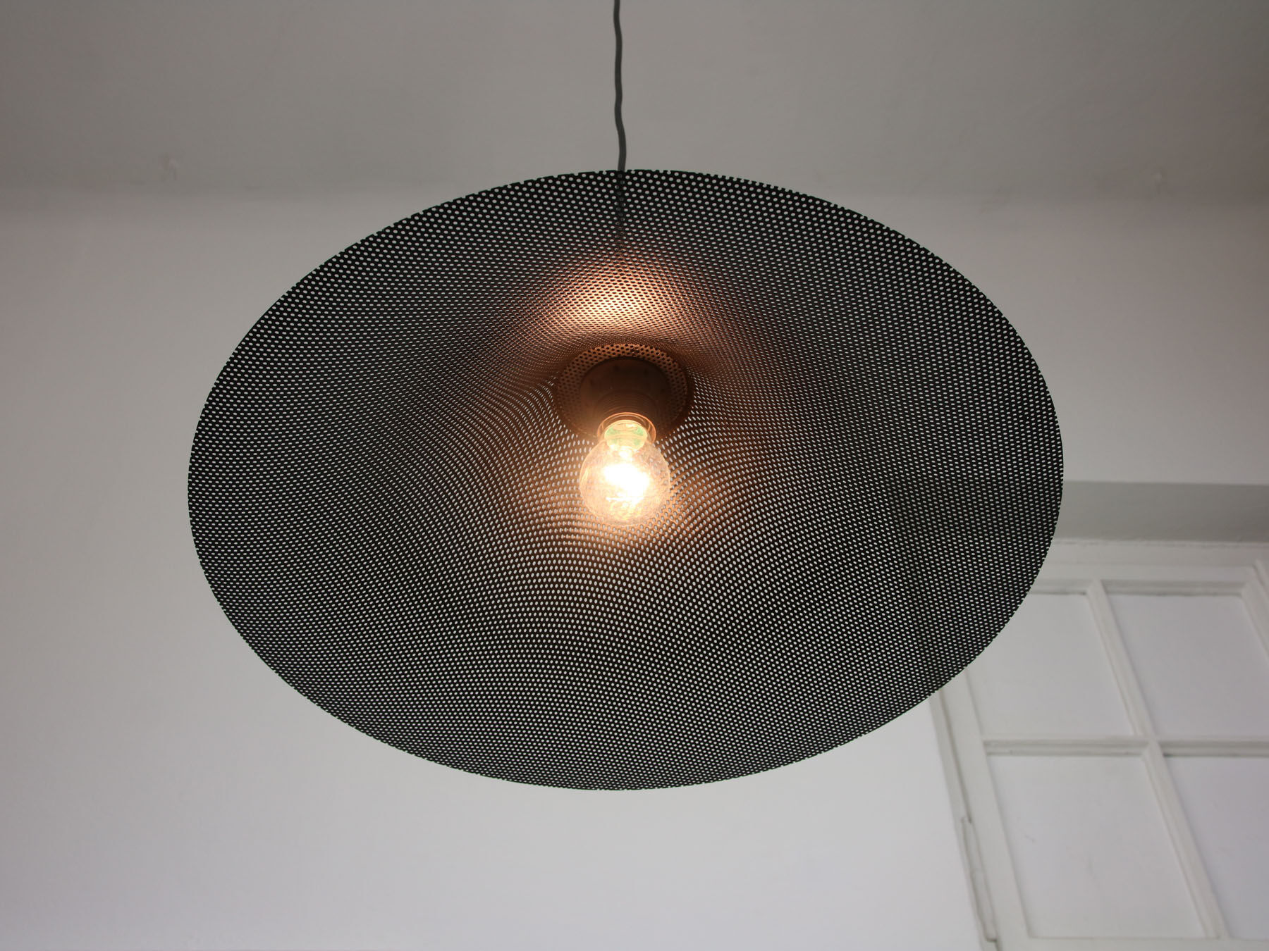 Vintage Italian Perforated Trumpet Lamp