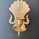 Pair of brass wall candle holders
