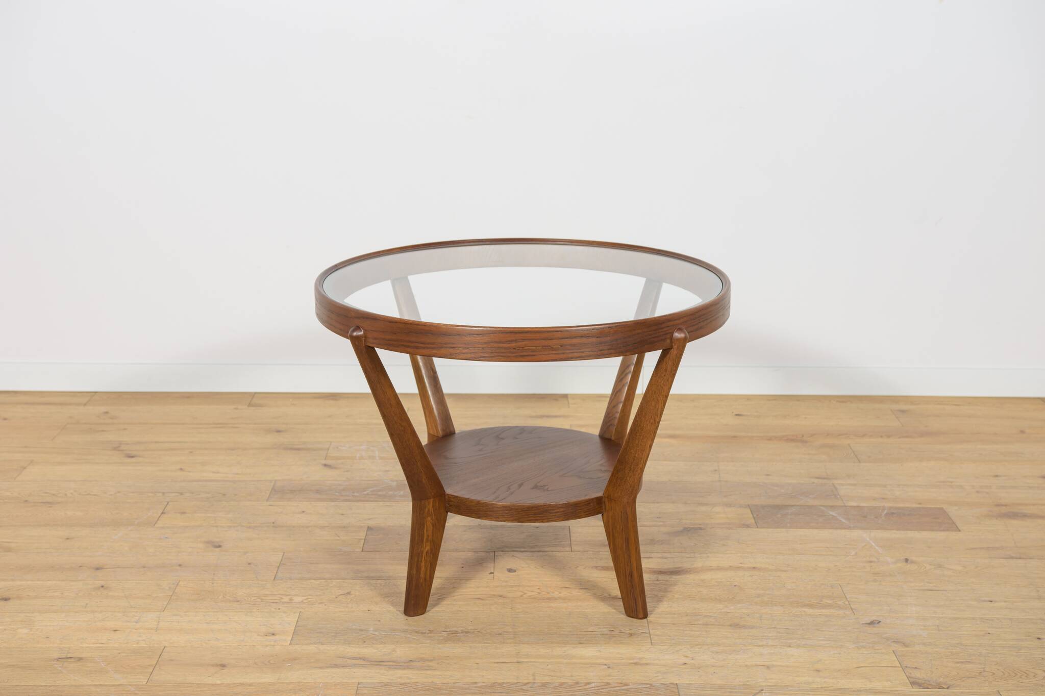 Oak & Glass Coffee Table by Karel Kozelka & Antonin Kropacek for Interior