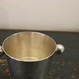 Ice bucket with silver metal ice spoon