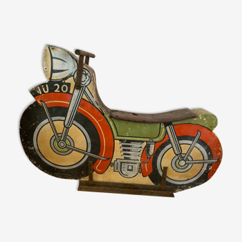 Old merry-go-round motorcycle