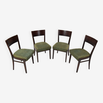 Ensemble de quatre chaises à manger/ Interier Praha, années 1950.