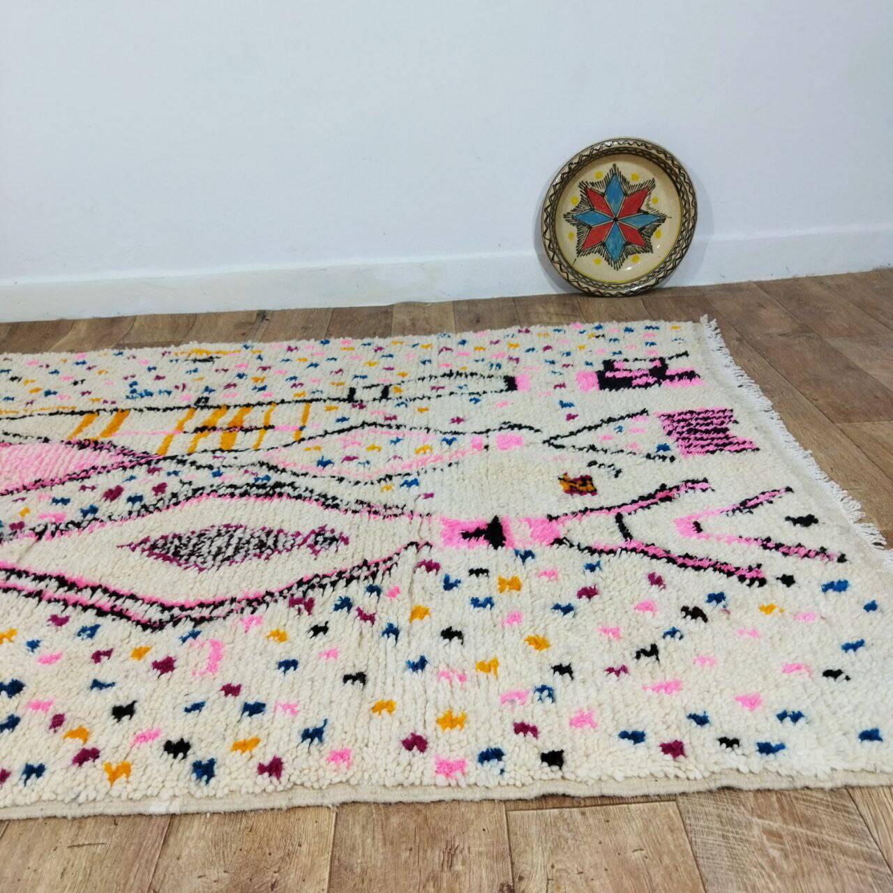 Handmade Moroccan Berber rug 253 X 143 CM