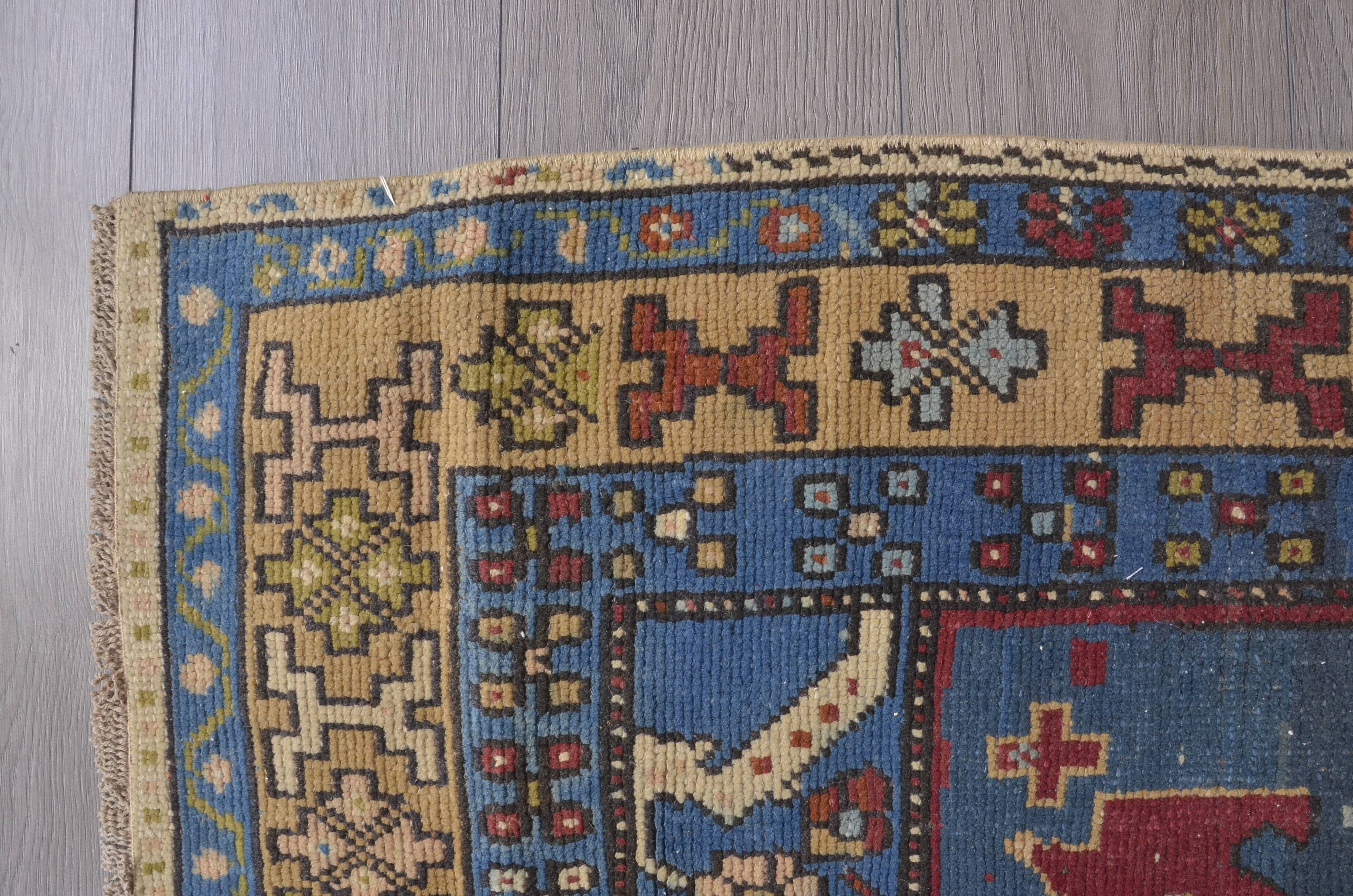Oversize Handknotted Geometric Vintage Rug sku 1905