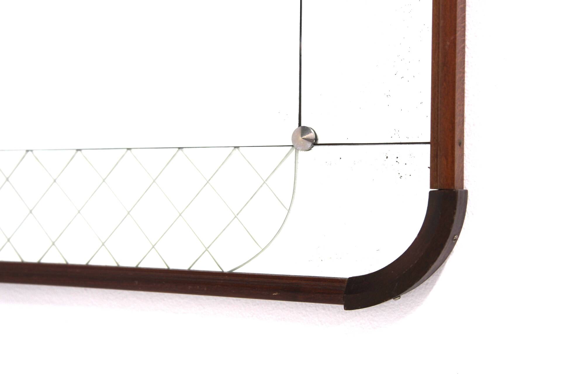 Scandinavian mahogany mirror, Glas & Trä, Sweden, 1960, 103x62cm