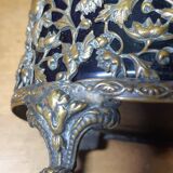 Napoleon 3 crystal and gilded bronze table planters