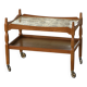 Modern Danish service trolley with tiled top, Henning Kjærnulf, Denmark, 1960s.