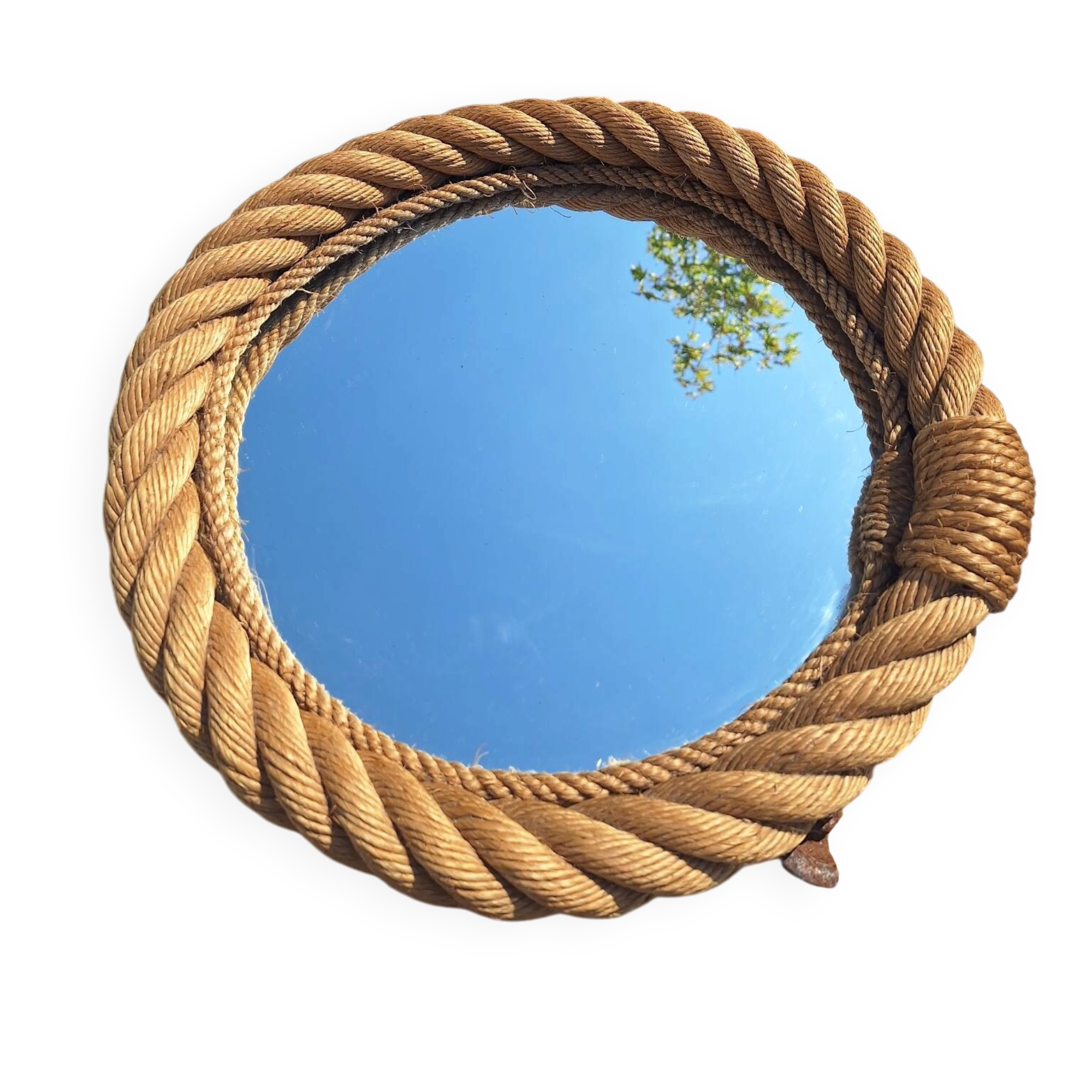 Braided hemp mirror Audoux Minet