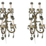 Large Maria Teresa Crystal Sconces Set of 2 1970’s