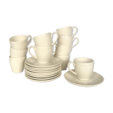 Ten English cups and saucers