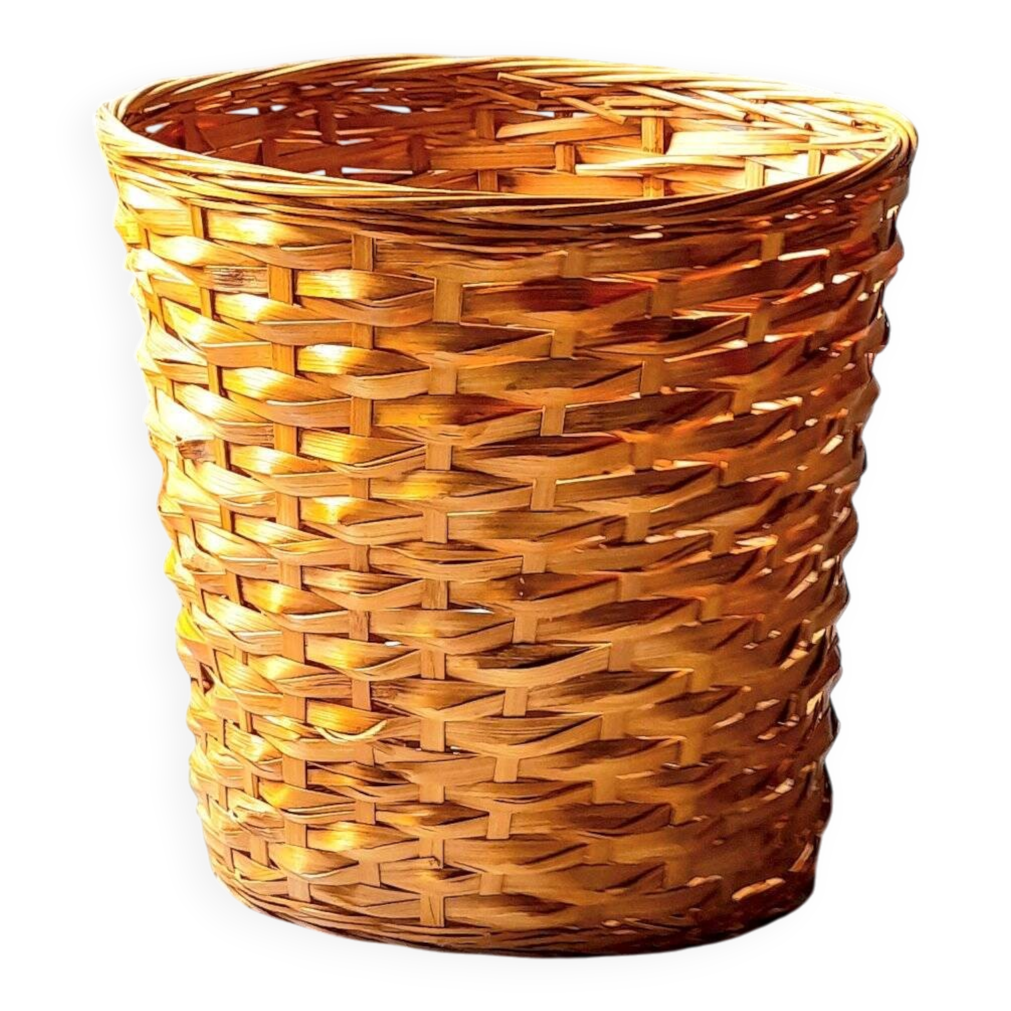 Waste paper basket or wicker plant pot