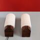 Pair of wall lights by Louis Kalff for Philips - glass and opaline.
