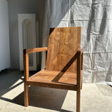 Armchair in natural wood (teak) minimalist design
