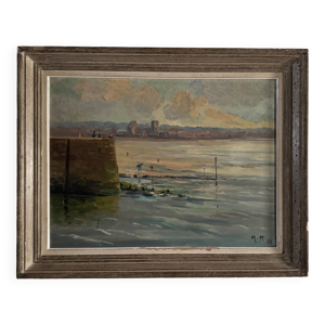 Huile sur Isorel bord - 1958